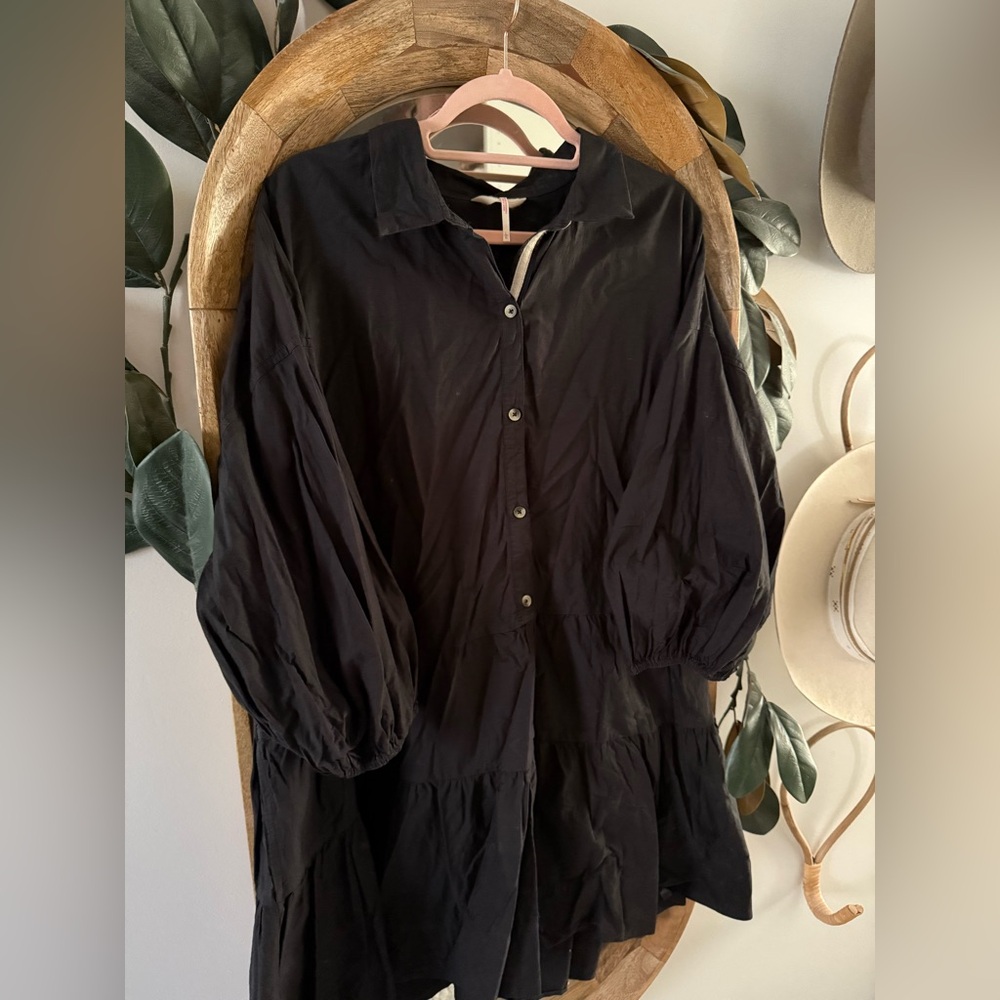 Black Button-Up Dress